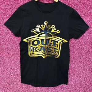 OutKast Gold Logo Rap tee size small